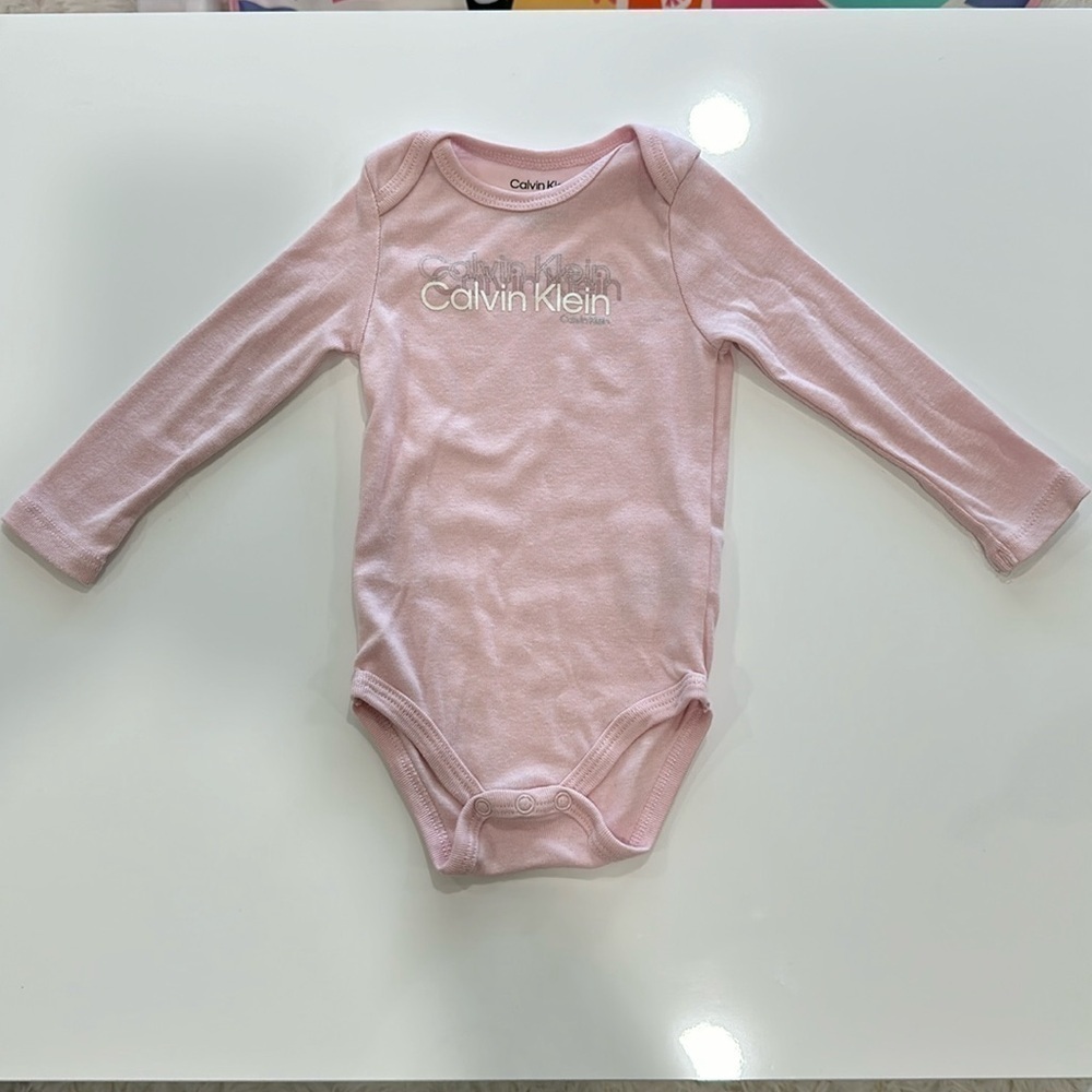 Calvin Klein long sleeve baby onesie